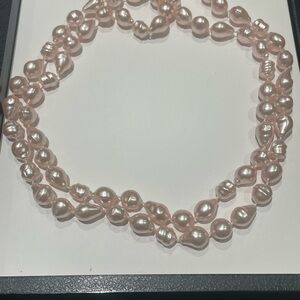 Stunning light blush Pink Pearl Necklace